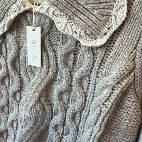 Women - XS - NWT Rylee + Cru Alice Cardigan Heathered Sand - Picture 5 of 6